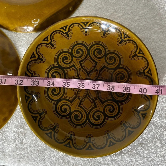 Vintage Bilton’s Staffordshire England Ironstone  Brown Tableware Plates x3 - Picture 11 of 11
